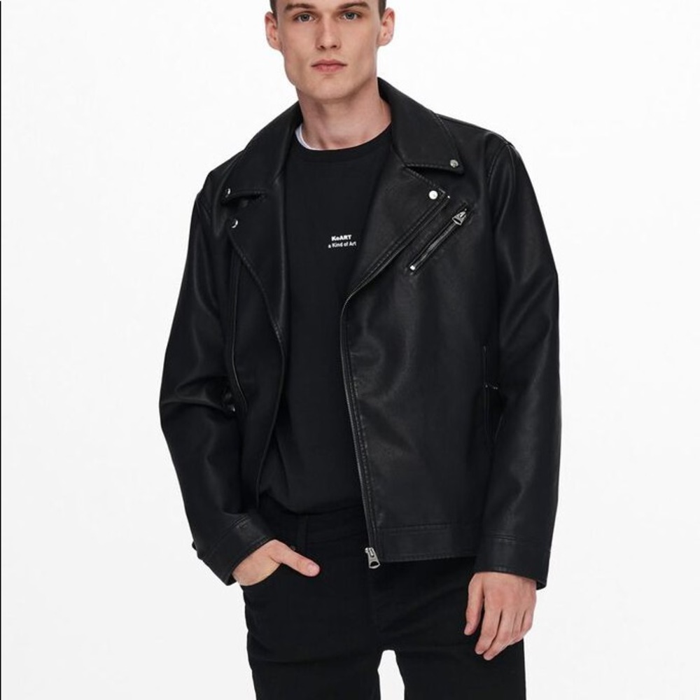 Biker Faux Leather Jacket